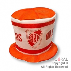SOMBRERO GALERA FUTBOL ESCUDO RIVER x 5 UNIDADES